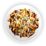 Panko Chicken, Coleslaw, Jalapenos, Mozzarella, Chipotle, Garlic Mayonnaise Loaded Fries 