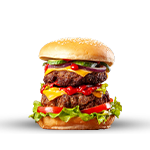 Double Patti, Double Cheese & 4 Streaky Bacon Beef Burger 