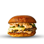 Chorizo, Cheese, Jalapenos & Chipotle Sauce Beef Burger 